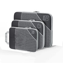Reisetasche mit Kompressionswürfel zur Organisation - 3-teilig Black
