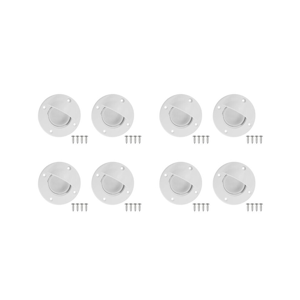 8X Universal White Nylon Marine Boat Transom Deck Mount Drain Scupper Valve Screw Cap Bung Stopper 6033687929108