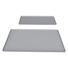Silikon-Kaffeematte 40 X 60 cm, Barmatte mit Abnehmbarer Geschirrtrockenmatte, Rutschfest, für Kaffeemaschine/Espressomaschine A