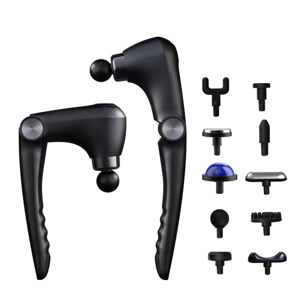 Stoyotu Black (Black) Fascia Massage Gun Shoulder Massager Electric Muscle Massage Machine High Frequency Back Waist Body Massage With Extended Handle