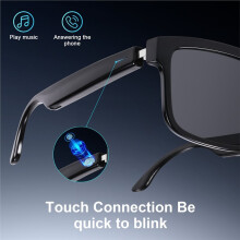 GL2 Glasses Music Earphones Call Sunglasses BT Glasses Night Vision Sunglasses Black