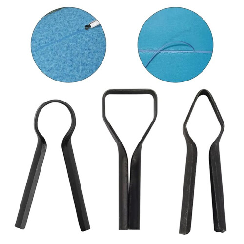 Ensemble de 3 Outils de Construction : Coupe-Refend, Grattoir, Fil de Soudage, Niveleur, Accessoires 2