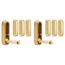 8PCS Gold Foldable Wall Hooks, Metal Foldable Hooks Wall Wount for Bathroom, Kitchen, Bedroom Gold