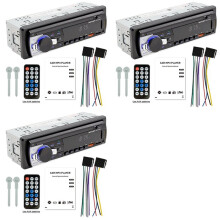 3X Car Radio 1 DIN Stereo Player Digital Car MP3 Player FM Radio Stereo Audio Music with in Dash AUX Input
