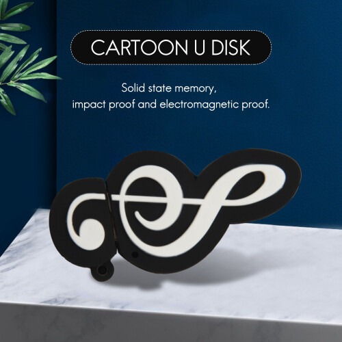 USB 2.0 Stick Cute Cartoon Memory Stick Music Notes Symbol USB 2.0 Memory External USB Flash Drive Memory Stick 4GB 2