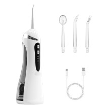 (White) Electric Oral Irrigator Water Flosser for Teeth Dental Water Irrigator Rechargeable Portable Dental Water Jet for Teeth Cleaning