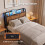 Levede Single Bed Frame Platform Storage Headboard Charging Station LED Lights 2