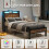 Levede Single Bed Frame Platform Storage Headboard Charging Station LED Lights 3