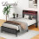Levede Large Single Bed Frame Metal 90x200cm LED Headboard Charging Station 7