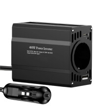 Inversor de Onda Modificada DC12V para AC 220V 50HZ para Energia Solar Automotiva, Conversor Portátil de Tensão de 400W, USB Tipo C, Padrão UE