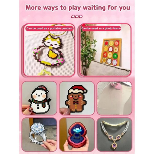 Complete DIY  Beads  Kit 3D Interlocking  Beads Educational Toy for Children