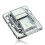 4X Metal Snap Finish Suitcase Suitcase Lock 30X43mm Silver 2