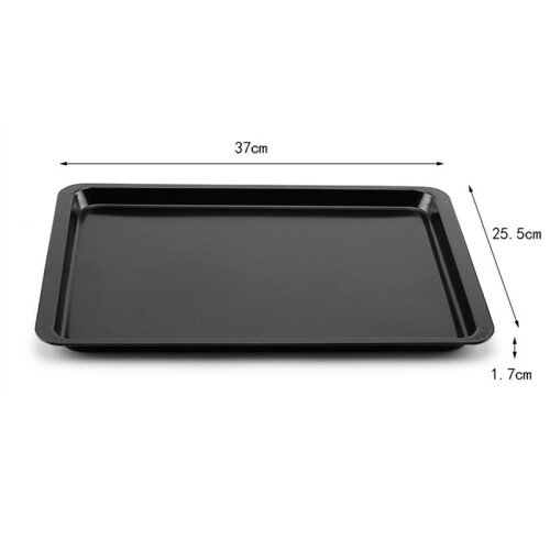2Pcs  Rectangular Non-Stick Bread Cake Baking Tray Baking Tray Oven Rectangular Black Baking Tray Diy Baking for Kitchen 2