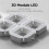 1set LED Clock with Remote Control, Silent Night Light Wall Clock, Must-Have for Home Use,White Frame White Light Style 4