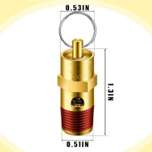 4Pcs Air Compressor Relief Pressure Safety Valve and Air Gauge Set,1/4in NPT Air Tank Valve 0-200 PSI Air Pressure Gauge