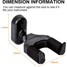 Auto Lock Guitar Wall Mounts, Black Universal Guitar Wall Hangers for Acoustic Electric Guitar, Secure Guitar