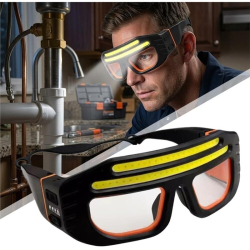 Rechargeable LED Glasses Headlight Glasses Unhindered  Light for Running Camping Work 1