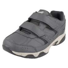 (Grey, UK 7.5) Mens Avia Slip Resistant Memory Foam Shoes - Union II Strap
