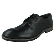 (Black, UK 8) Mens Hush Puppies Wide Formal Lace Up Shoes Carlos Luganda