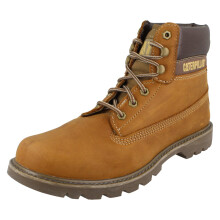 (Beige, UK 12) Unisex Caterpillar Pull Lace Up Boots - Colorado 2.0