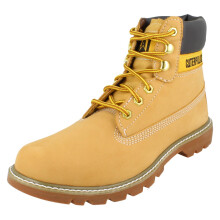 (Tan, UK 12) Unisex Caterpillar Pull Lace Up Boots - Colorado 2.0