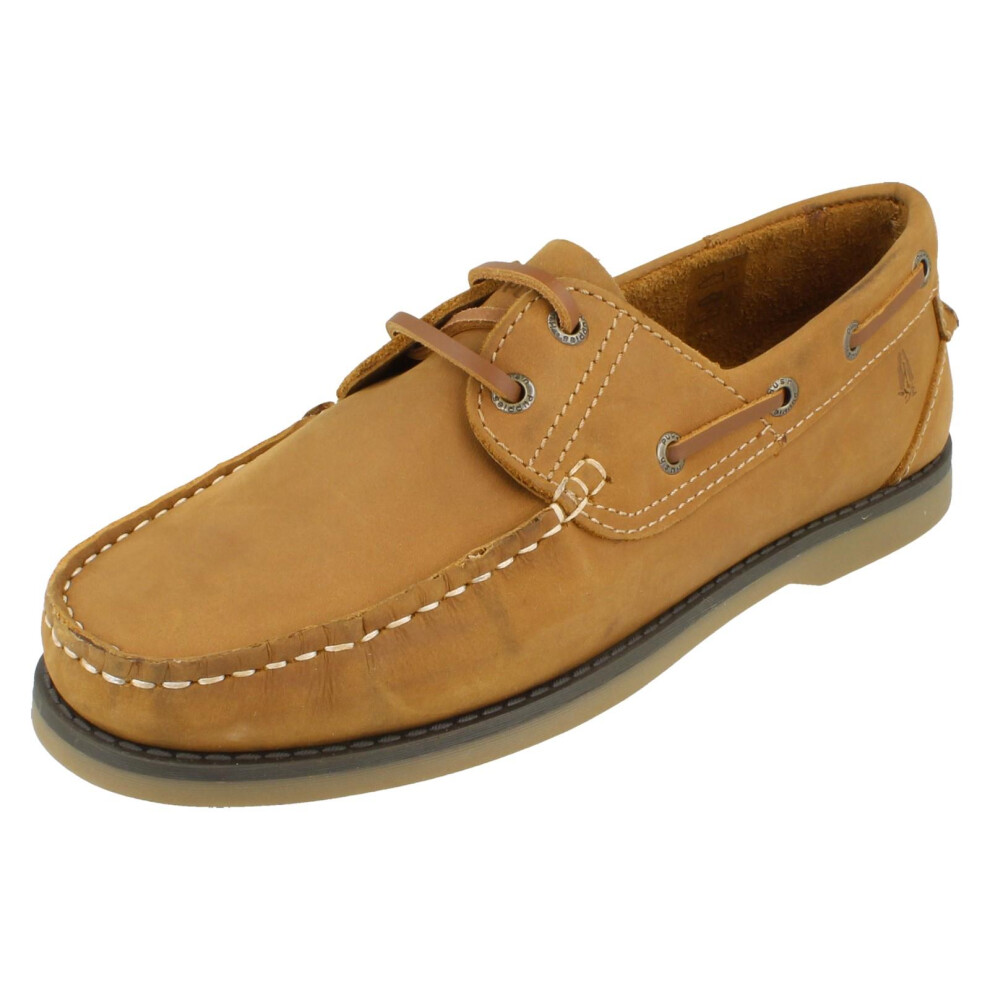 Hush Puppies (Tan, Uk 7) Mens Casual Lace Up Deck Shoes - Wilson Boat Shoe
