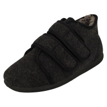 (Grey, UK 8) Mens Padders Extra Wide Slipper - Brian