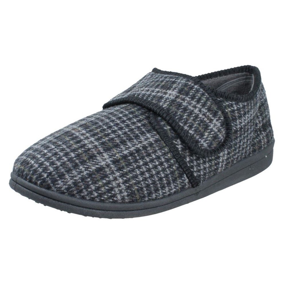 Padders (Black, Uk 7) Mens Memory Foam Slippers - James Ii