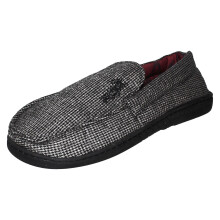 (Black, UK 11) Mens Peaky Blinders Moccasin Slippers 016258
