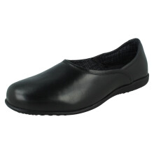 (Black, UK 11) Mens Maverick Comfort Leather House Slippers X2124