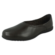 (Brown, UK 11) Mens Maverick Comfort Leather House Slippers X2124