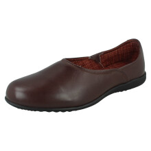 (Burgundy, UK 11) Mens Maverick Comfort Leather House Slippers X2124