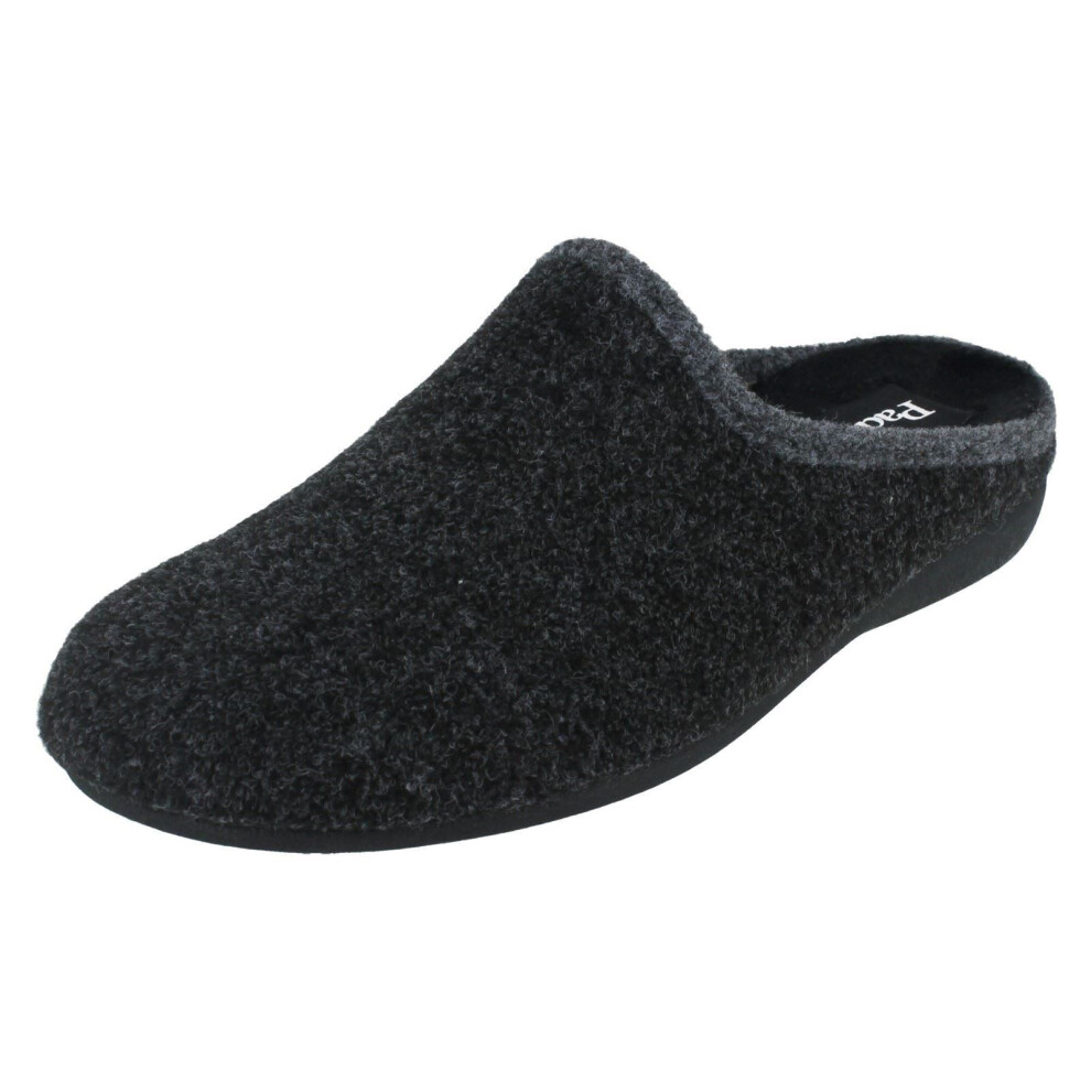 Padders (Black, Uk 8) Mens Mule Slippers - Orion