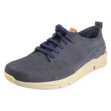 (Navy, UK 8) Mens Padders Lace Up Nubuck Trainers - Max