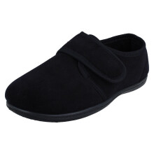 (Black, UK 8) Mens Padders Hook & Loop Slippers - James