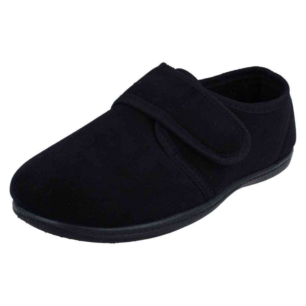 Padders (Black, Uk 11) Mens Hook & Loop Slippers - James