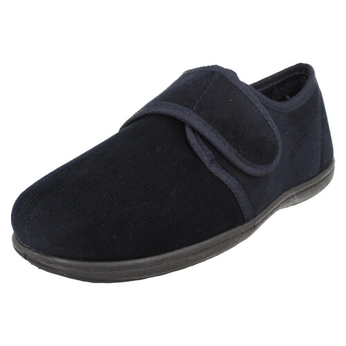 Padders (Navy, UK 12) Mens Padders Hook & Loop Slippers - James