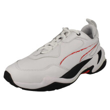 (White, UK 7.5) Mens Puma Sporty Designed Lace Up Trainers - Thunder BW