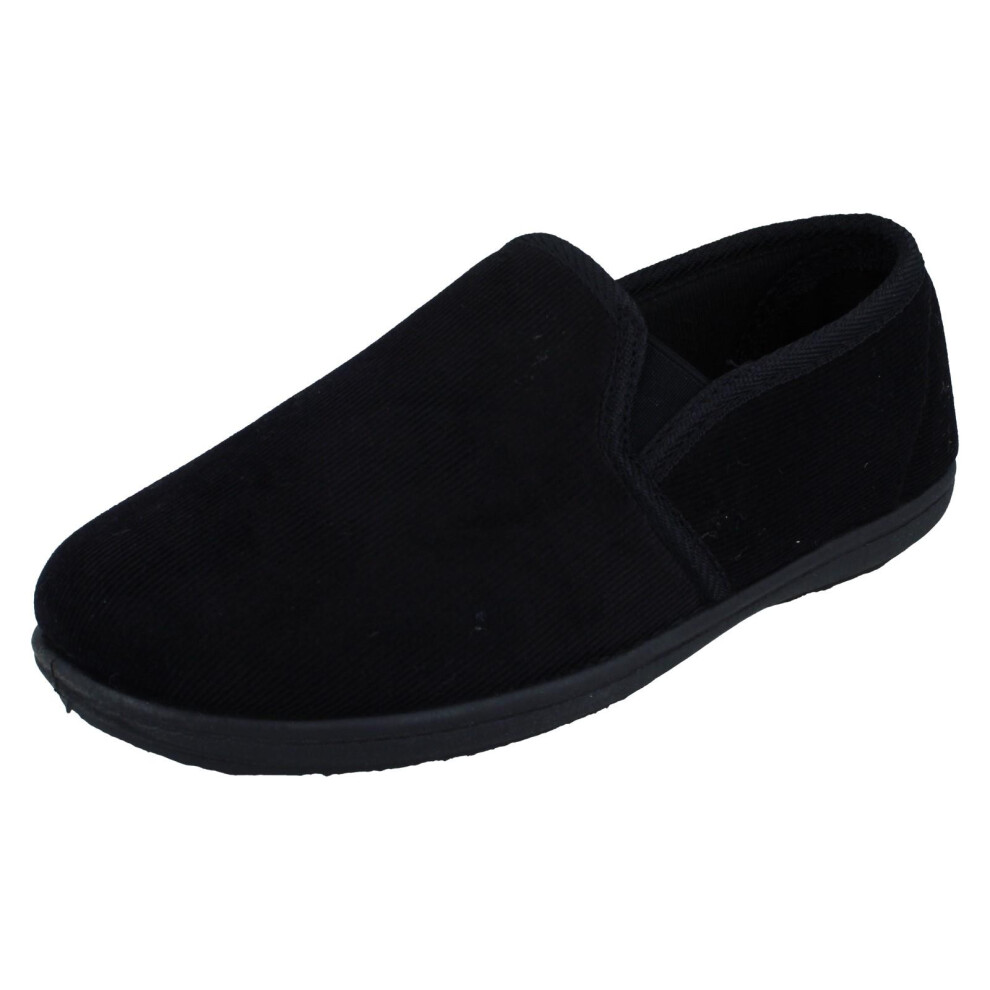 Padders (Black, Uk 10) Mens Full Slippers - Edward