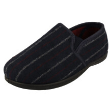 (Navy, UK 10) Mens Padders Full Slippers - Edward