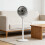 (White) 3-in-1 Adjustable Height Household Floor Fan, 5-speed Adjustable Wind Speed, Type-C Charging Interface, USB Charging, 1