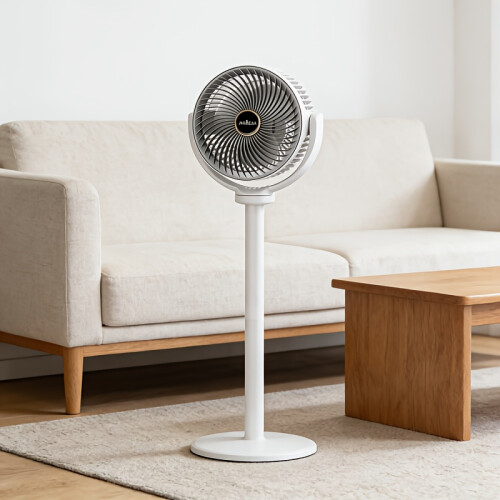 (White) 3-in-1 Adjustable Height Household Floor Fan, 5-speed Adjustable Wind Speed, Type-C Charging Interface, USB Charging,