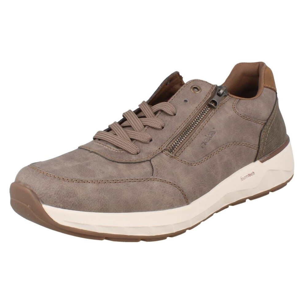 Rieker (Beige, Uk 9.5) Mens Extra Wide Casual Shoes 11504