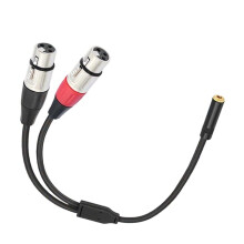 3,5 mm Dubbel XLR Till 1/8 Hona-Adapter 1/8 Tum Till Dubbel XLR Hane Stereokabel för Stereomikrofon Till Vänster och Höger Ljudspår