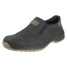 (Black, UK 7.5) Mens Rieker Extra Wide Fit Removable Insoles Casual Shoes 03365