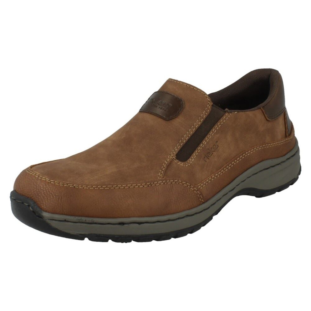 Rieker (Brown, Uk 9.5) Mens Extra Wide Fit Removable Insoles Casual Shoes 03365