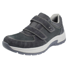 (Blue, UK 6.5) Mens Rieker Casual Hook and Loop Dual Strap Wide Fit Shoes 11051