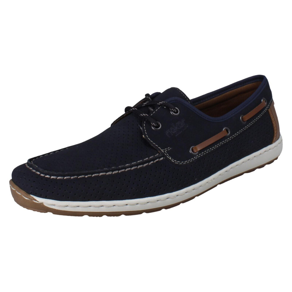 Rieker (Blue, Uk 9.5) Mens Boat Shoes 08816