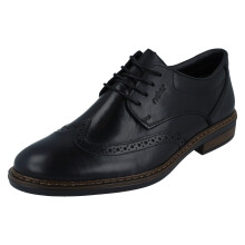 (Black, UK 9.5) Mens Rieker Brogue Lace Up Shoes 17620