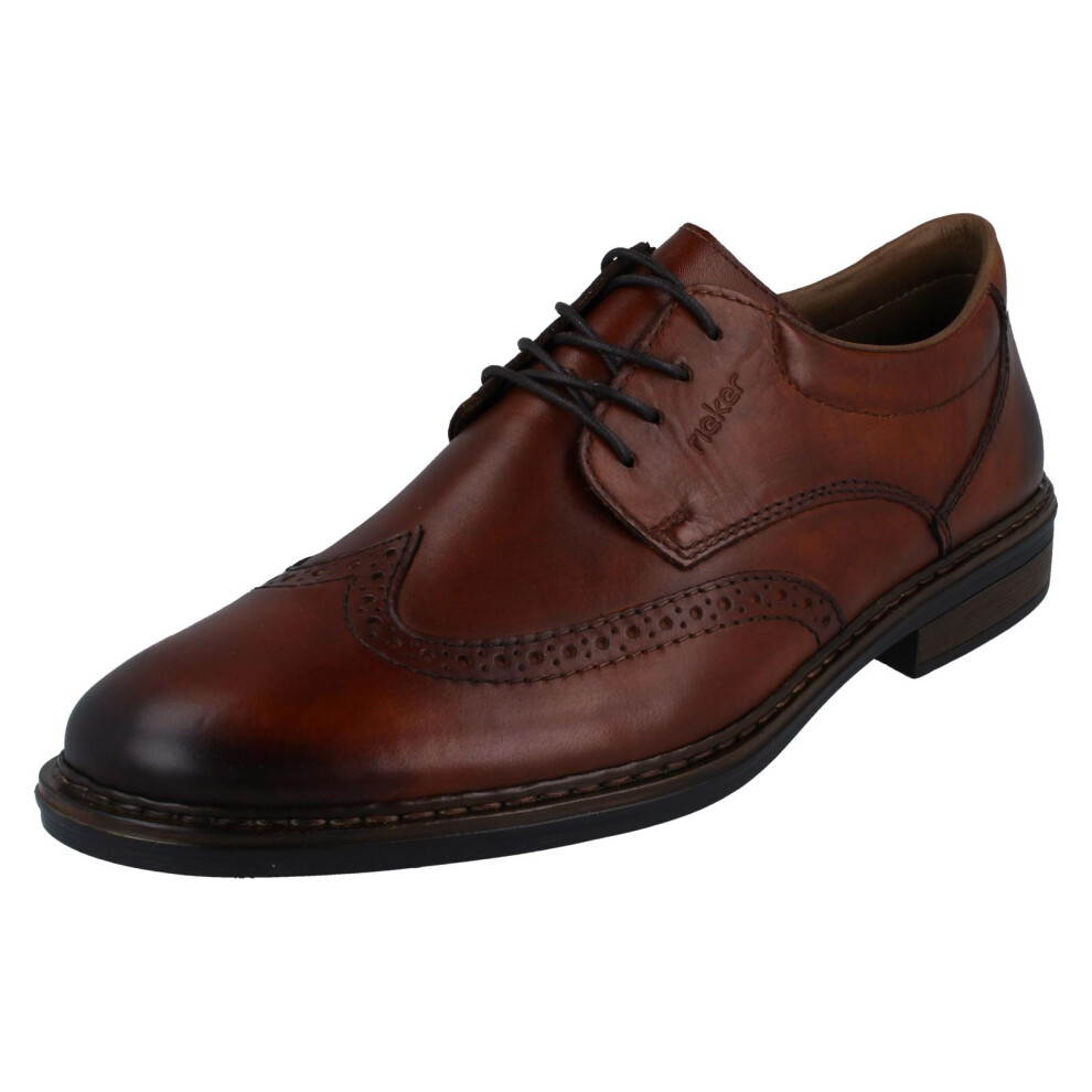 Rieker (Brown, Uk 7.5) Mens Brogue Lace Up Shoes 17620